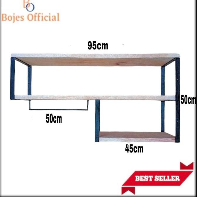 Kichen set rak dinding bumbu dapur ambalan minimalis