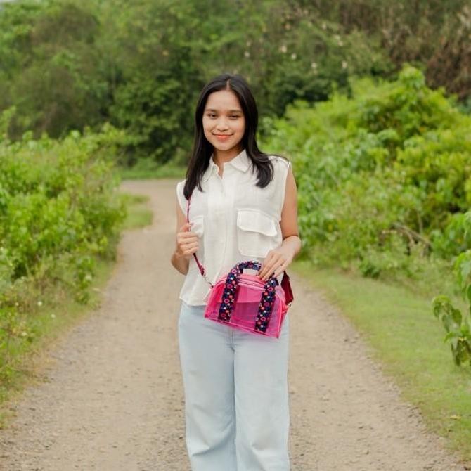 SOVLO Sofia PVC Sling Bag - Tas Selempang Wanita/ Tas Sling Bag Wanita