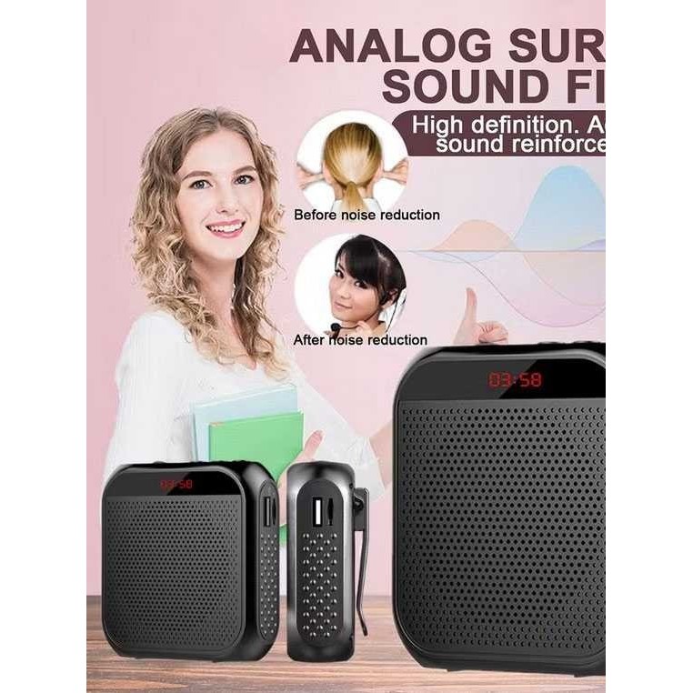 TaffSTUDIO K6 Speaker Megaphone Mic Mini Guru Tour Guide Travel Pidato Speaker Pinggang Dengan Kabel