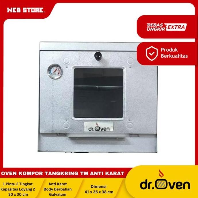 JERICOMM Oven Kompor Tangkring TM Anti Karat + Termometer (Petunjuk Suhu) Oven Tangkring Kompor DR. 