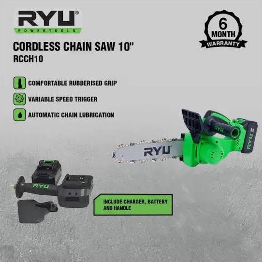 STARK- RYU cordless chain saw 10 inch - chain saw baterai 10 inch