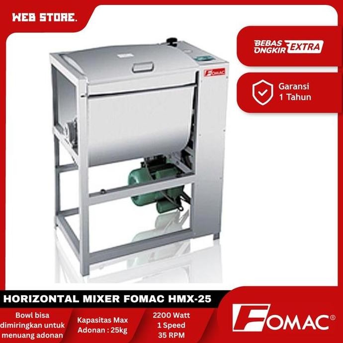 JERICOMM Horizontal Dough Mixer Mesin Pengaduk Adonan Mie FOMAC HMX-25