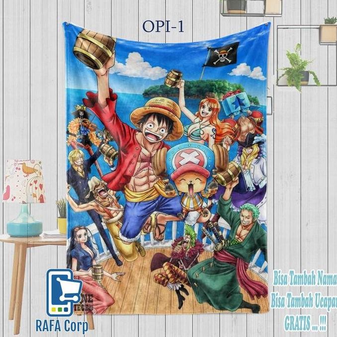 Selimut Custom Foto Karakter Anime One Piece Terbaru
