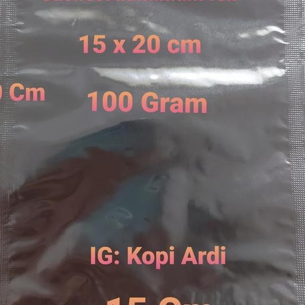 Sachet Aluminium Foil 100 Gram Tanpa Zipper 125 Pcs