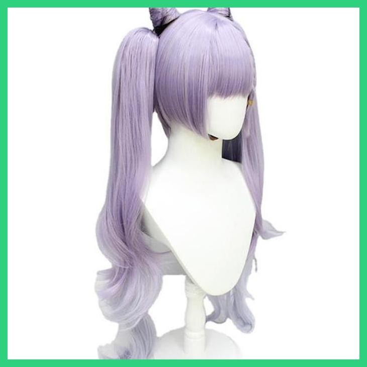 DISCOUNT LOL-65 WIG KEQING GENSHIN IMPACT RAMBUT PALSU COSPLAY - COSPLAY DRAMA PRANK FILM KOSTUM PES