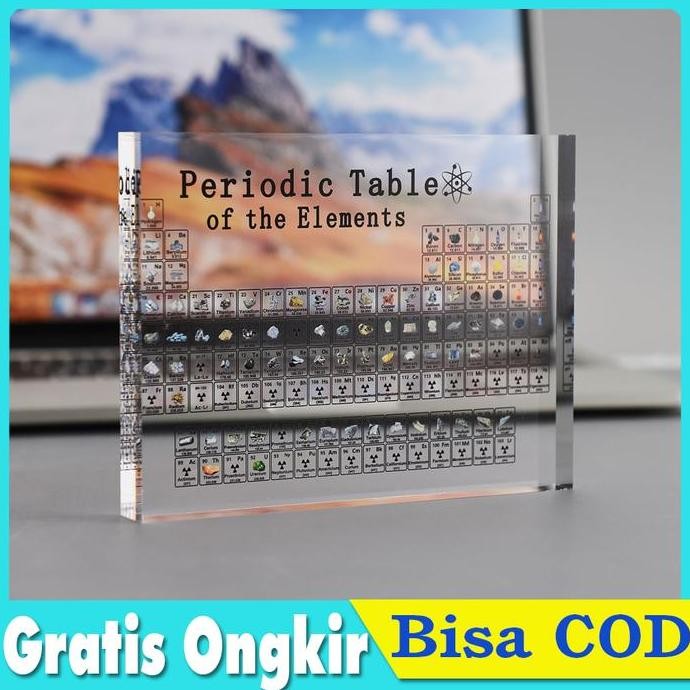 TABEL PERIODIK UNSUR KIMIA BAHAN AKRILIK DEKORASI MEJA RUMAH ORIGINAL DAN TERPERCAYA