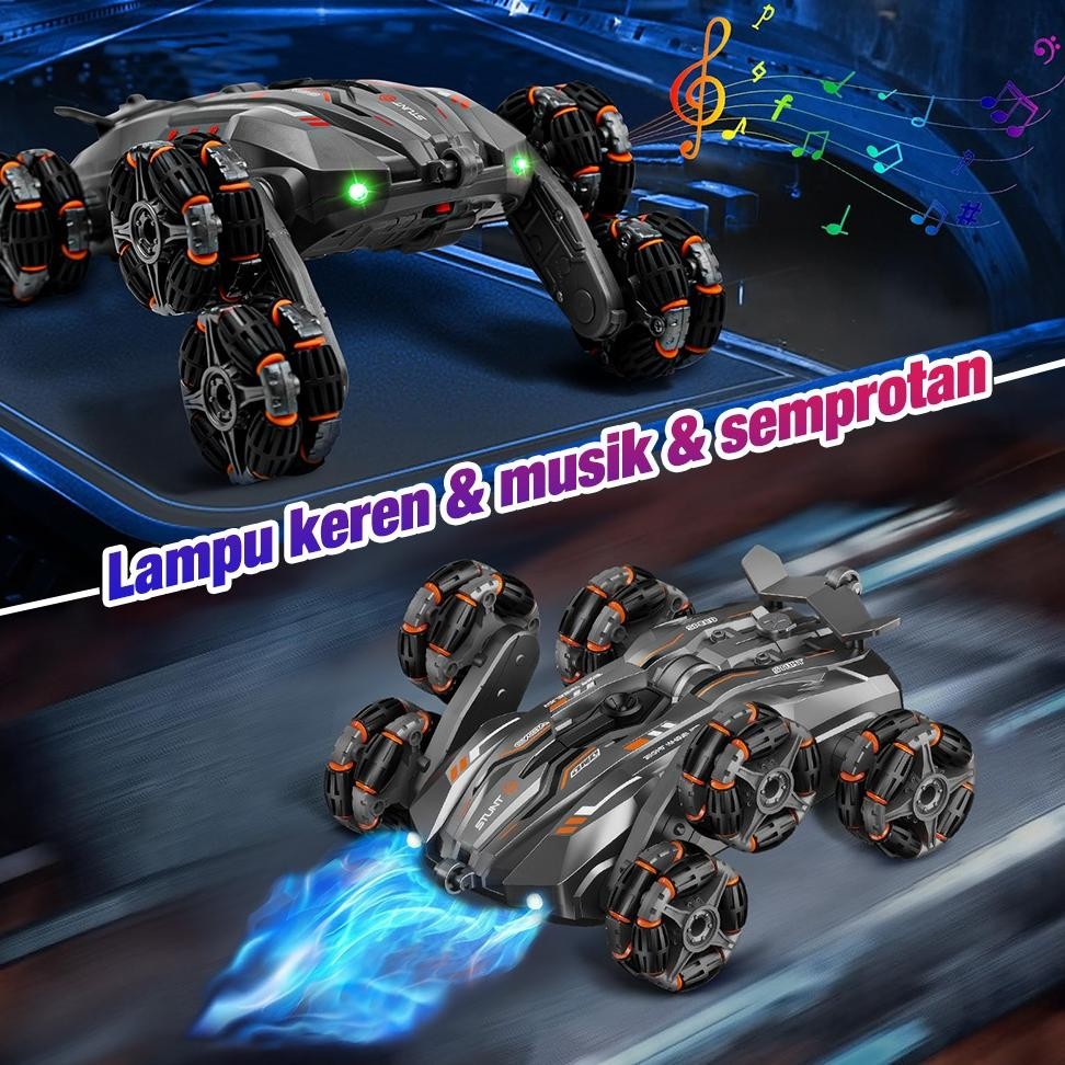 WETECH Semprot RC Drift Car 6 Wheels Spray 4WD Swing Arm Drift Vehicle Mobil Remote Control Drift 2.