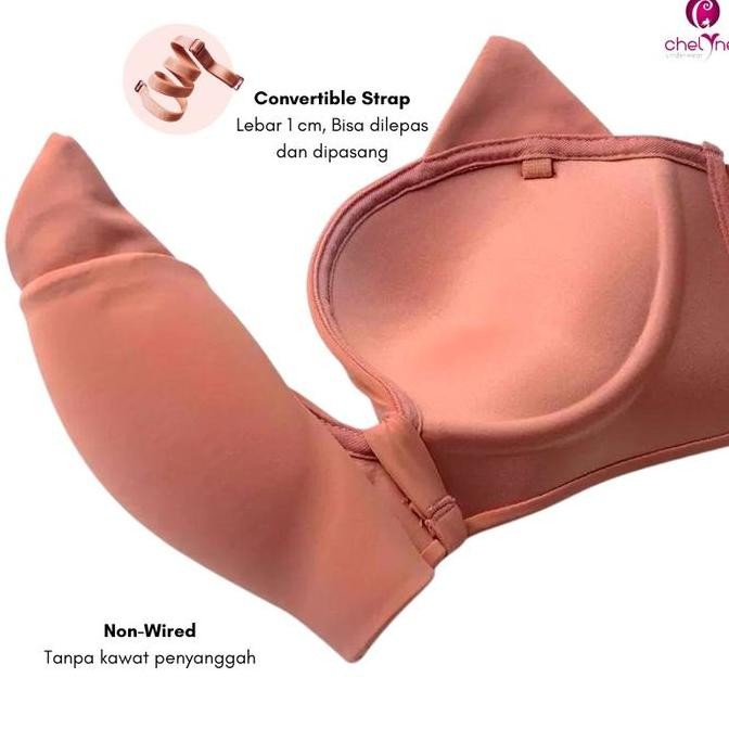 Promo Chelyne Bh ( Bra + Cd ) Push-Up Seamless Spandex V2111 Half Cup - Premium Cat Ears Set Underwe