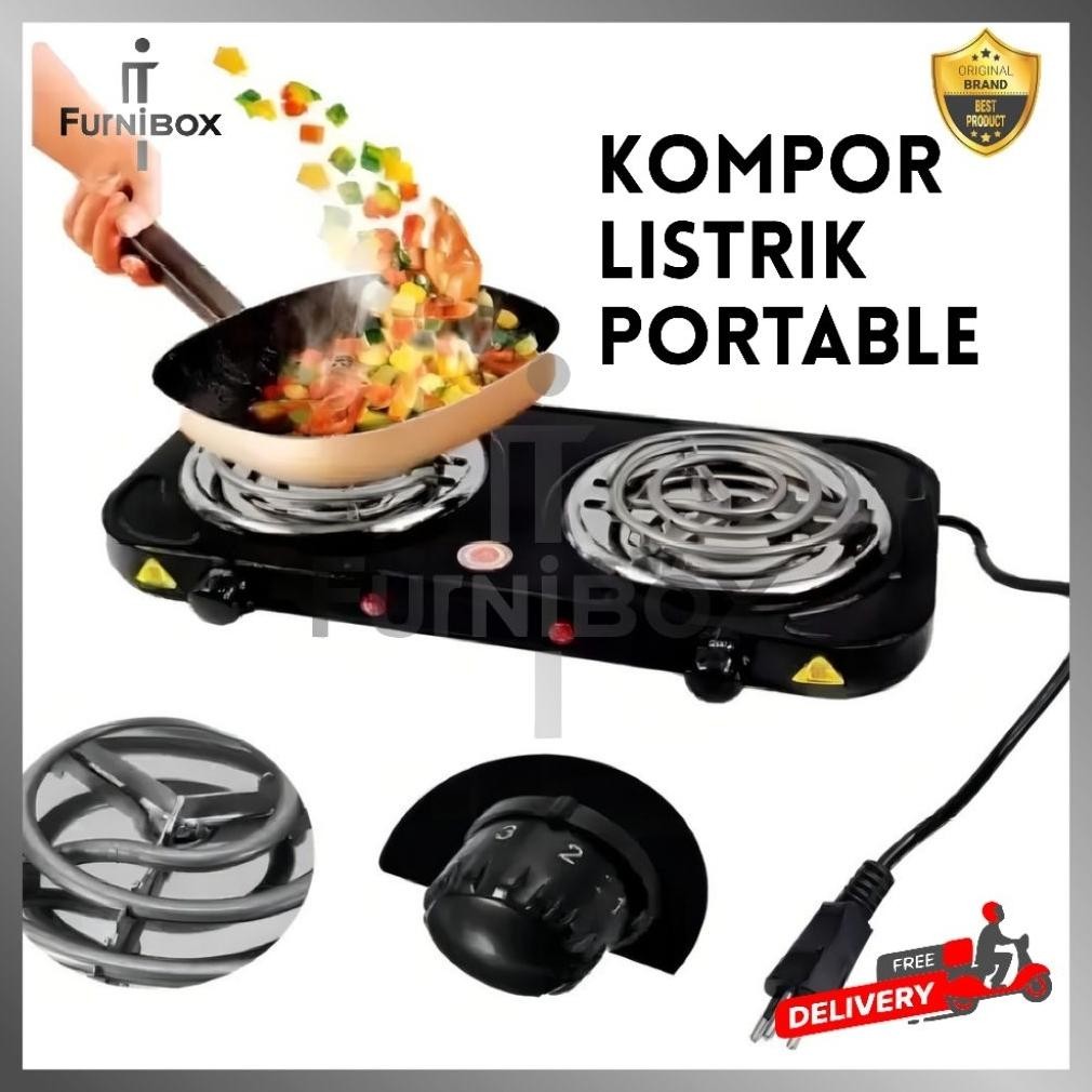 CORVUS- Kompor Listrik Portable 2 Tungku Hemat Listrik Multifungsi