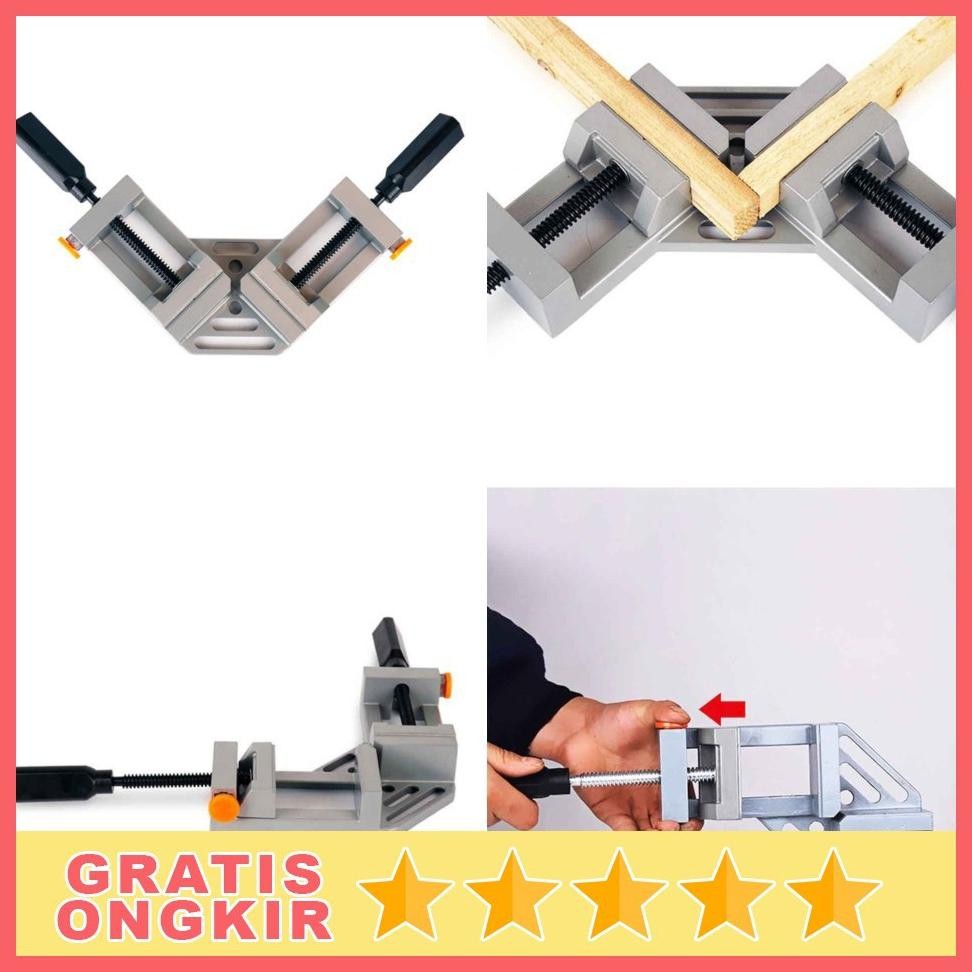 EDELWEIS Penjepit Sudut Kaca Kayu 90 Derajat Frame Corner Clamp Klem Jepit Siku Untuk Kayu Aluminium