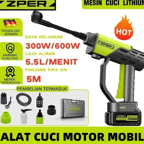 EDELWEIS- ZPER alat cuci motor dan mobil semprotan kencang Tekanan Tinggi Alat portable pompa alat p