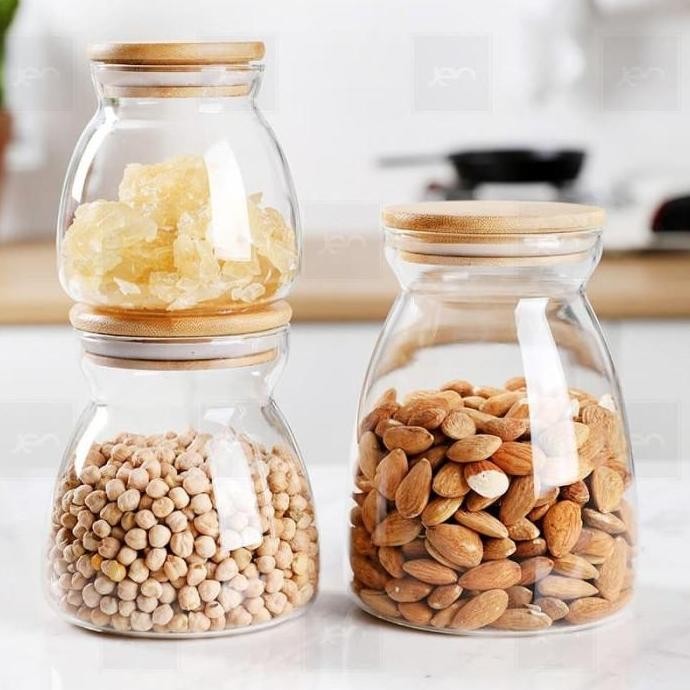 Toples Kaca Makanan Storaged Jar Display Food 600ml