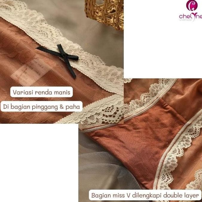 Promo Chelyne Cd Brukat Renda Wanita T6091 L - Xl Jumbo Model Mini Lace - Cd Big Size Brukat Cod