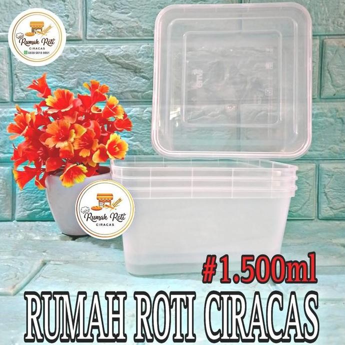 THINWALL FOOD 1.500ML CONTAINER KOTAK BOX TUPPERWARE MIKA BOWL PLASTIK 1.5KG MAKANAN