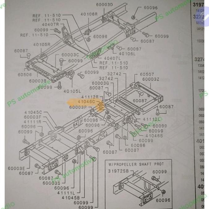 HANGER HELPER BELAKANG MITSUBISHI CANTER RH ORIGINAL MC122996