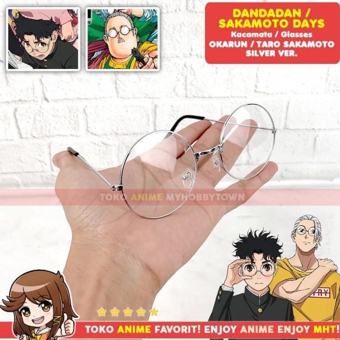 Kacamata Okarun Ken Takakura Anime Dandadan Kostum Cosplay Nobita Doraemon Glasses