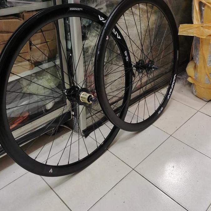 Wheelset 700C ARAYA Hub RAZE Disc Brake Spoke Hitam Stainless Six Bolt QR