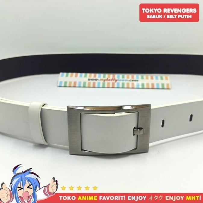 Belt Ikat Pinggang Putih Anime Cosplay Tokyo Revengers Tokyo Manji