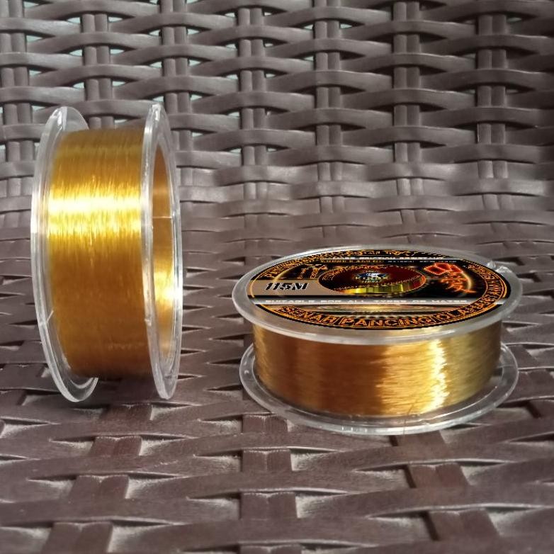 SENAR PANCING PASUNDAN WARNA GOLD, PANJANG 100M+15M(115M) SENAR PANCING OLAHAN SIAP PAKAI_ANTI KRITI