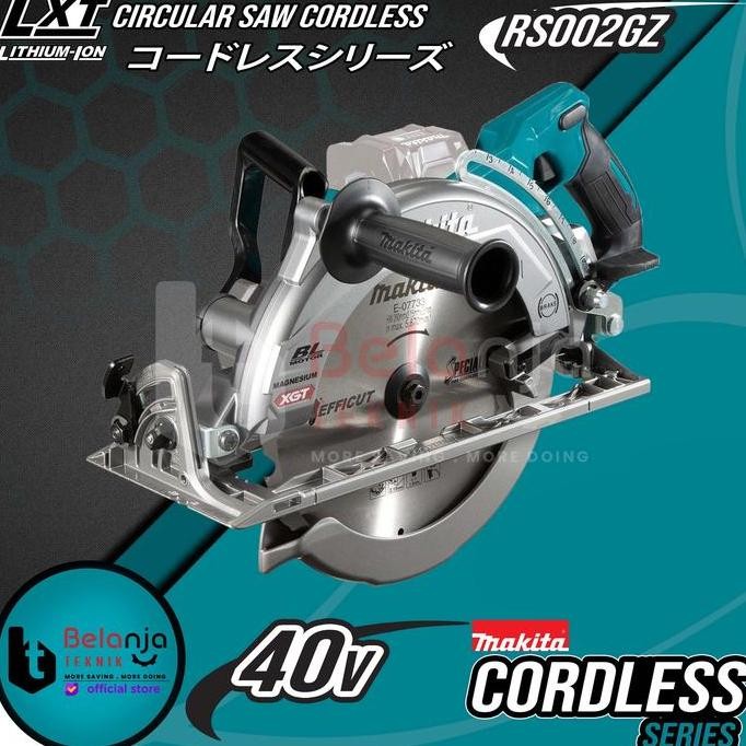 JUNJI- Makita Circular Saw Baterai RS002GZ Mesin Potong Kayu Cordless 40V 10"