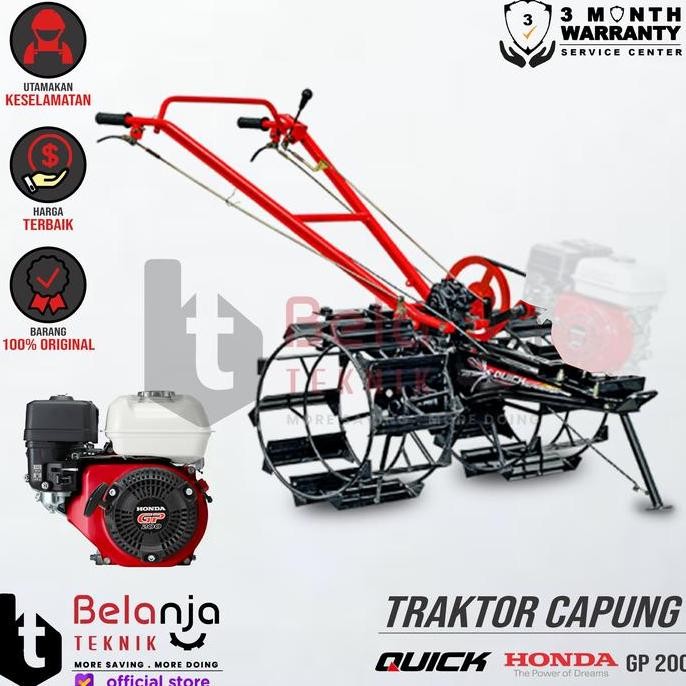 JUNXIENA Mesin Traktor - Quick Capung Metal + Mesin Engine Honda GP 200