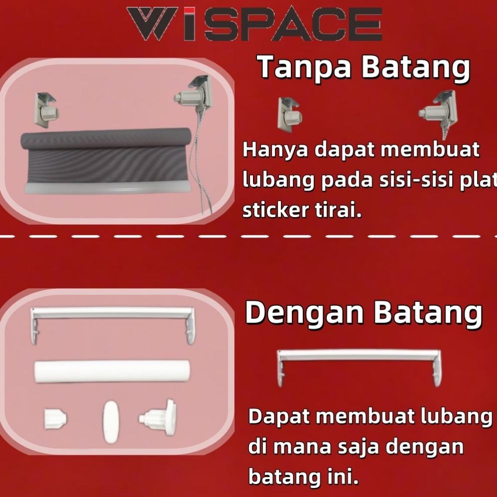 Wispace Roller Blind Jendela Roller Blind Roller Blinds Gorden Minimalis 85%Dimout Dapur&Kantor Hias