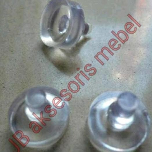 Promo Cop Karet Putih Bening Ganjal Kaca Meja / Kop Karet Pengganjal Kaca Meja Transparan Cod