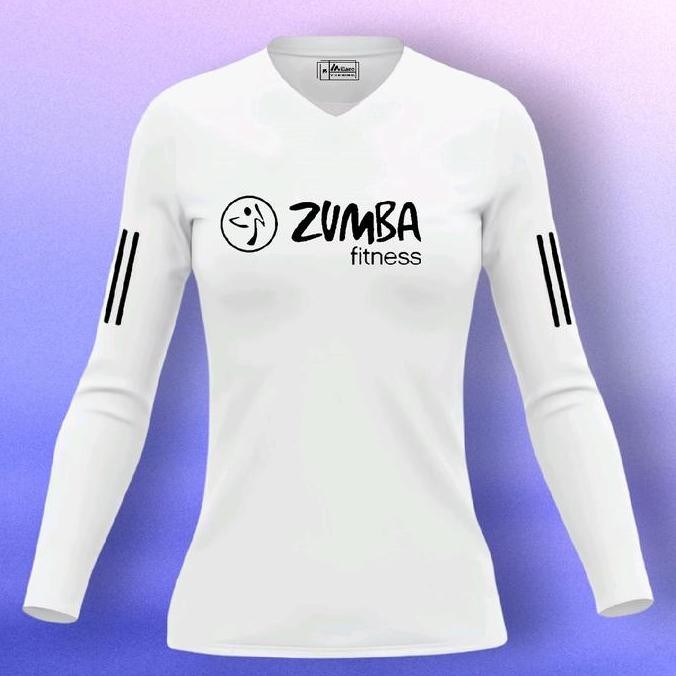 Promo Baju Olahraga Wanita Dry Fit Lengan Panjang Model Kerah V-Neck - Sport Cod