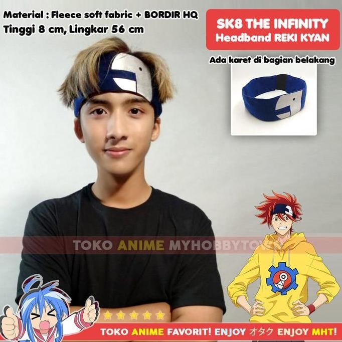 Ikat Kepala Headband Reki Kyan Anime Sk8 The Infinity Cosplay