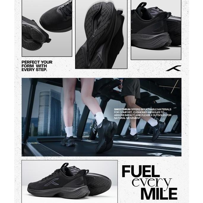 Sepatu Running Lari Merk Hundred Smooth Run Original Sepatu Lari Senam Joging Hundred