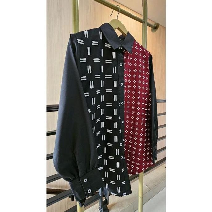 Promo SAIARA KEMEJA BATIK KOMBINASI CLARA COD