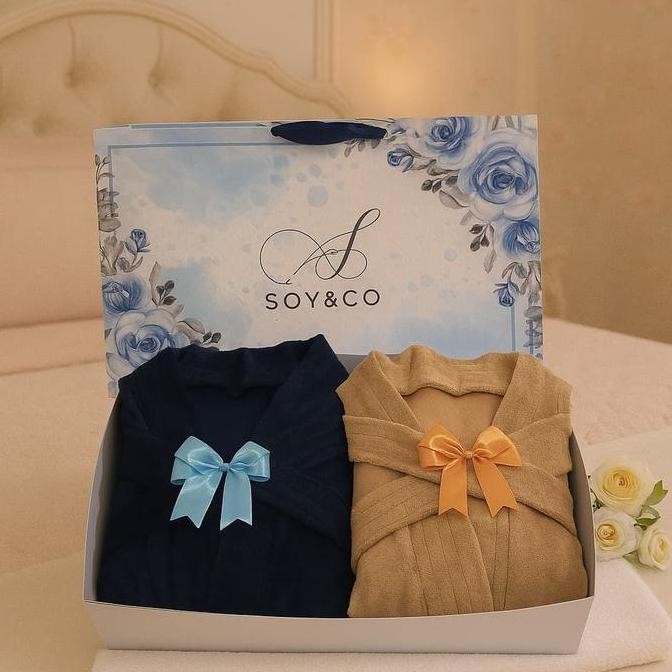 Hampers Wedding SOY&CO Handuk Kimono Couple Gift Premium