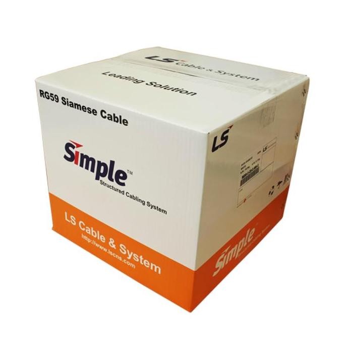 NEW Cable RG59 power LS / LG kabel coaxial cctv 1 roll 300m