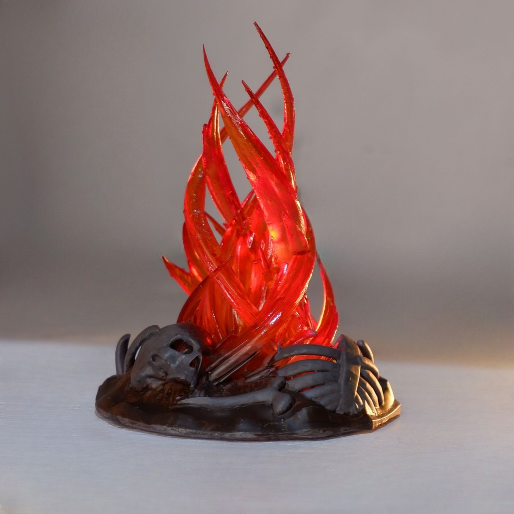 Diorama Miniatur Api Unggun Dark Souls Bonfire Campfire Action Figure skala 1/12 Shf Figma Snail She