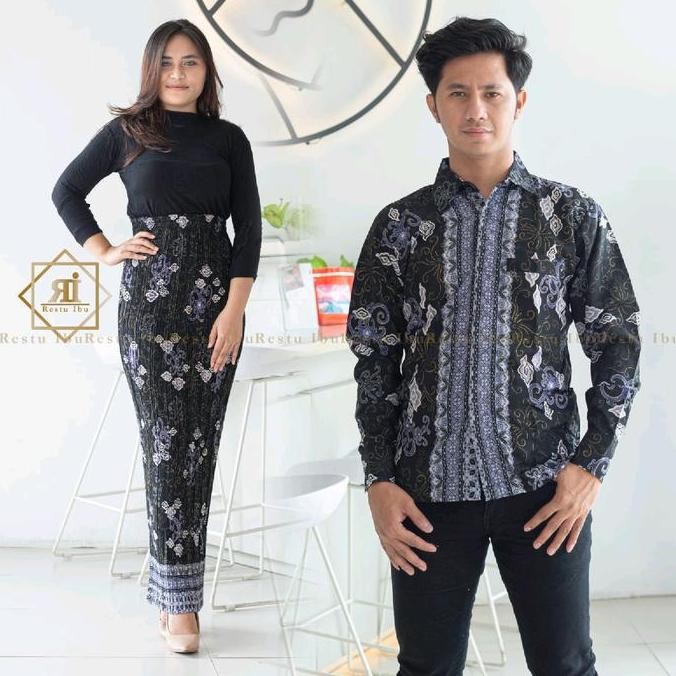Promo Baju  Pesta Batik Couple/Kemeja Batik Kondangan  Couple/Couple Lengan panjang   Seragam Wisuda