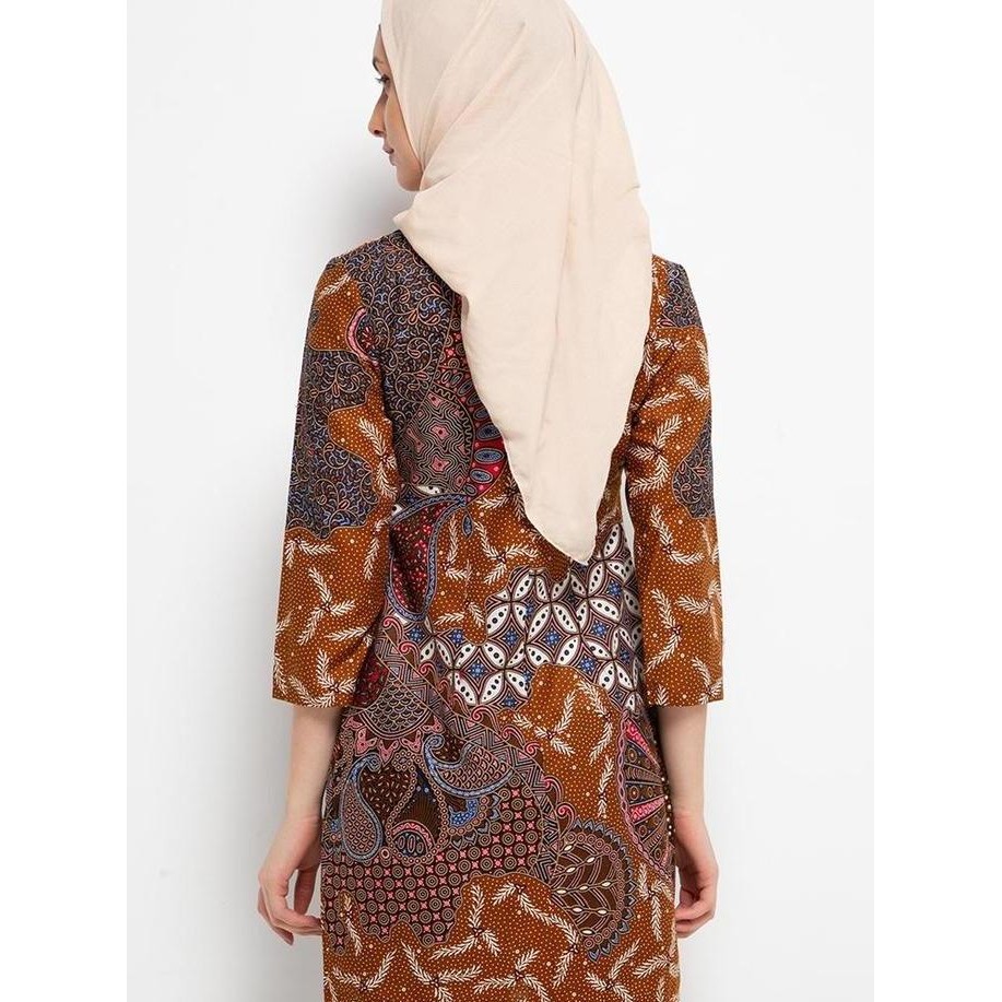 Promo Adikusuma By Arjuna Weda Dress Batik Wanita Motif Parsley Kawung - Bahan Katun | Resleting Bel