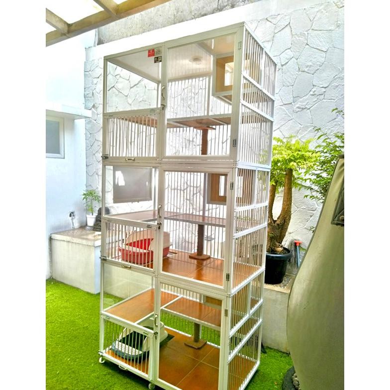 READY STOCK Kandang kucing Alumunium 3 Tingkat Best Seller terlaris di SAMARINDA KALIMANTAN TIMUR