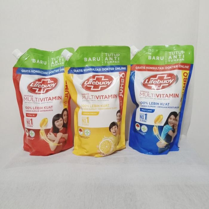 Sabun Cair Lifebuoy Total 10 Body Wash Lifebuoy Total 10 825ml - Merah