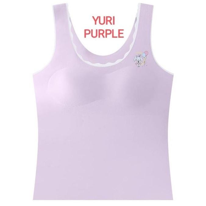 DV102 >> KAOS DALAM BRA YURI TANK TOP CUP MINISET PAKAIAN DALAM ANAK REMAJA SMP SMA ABG WANITA NOT S