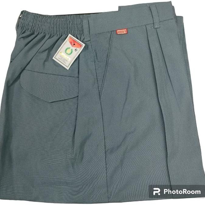 Promo Celana Panjang Sekolah Jumbo Pinggang Karet dan Celana Kargo Merk Andres SD,SMP,SMA Bahan Fama