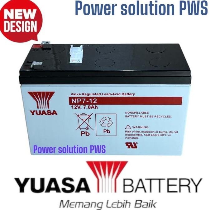 Baterai Aki Kering Yuasa 12v 7Ah Aki Kering Ups Yuasa Np7-12 12V 7Ah Murah