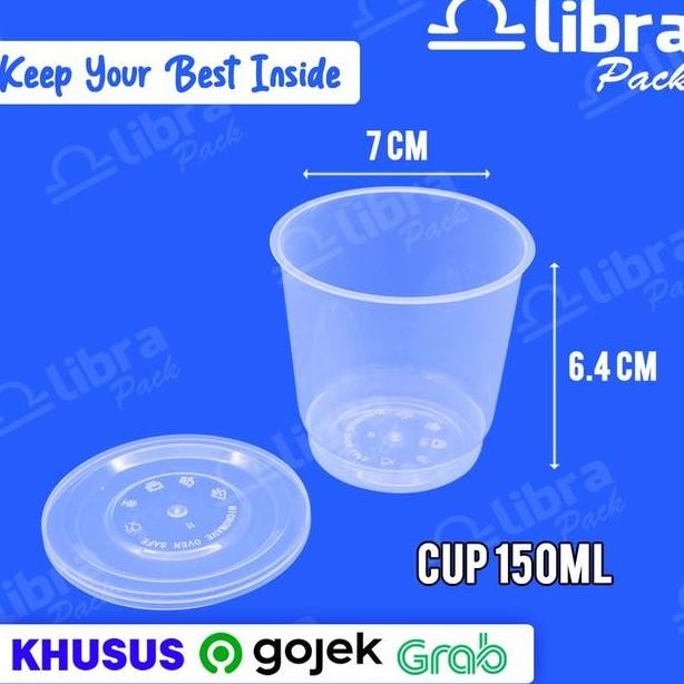 1 Pcs Thinwall Cup Puding 150Ml Per Dus Tempat Gelas Sambal Cup Puding Mini Libra Gojek