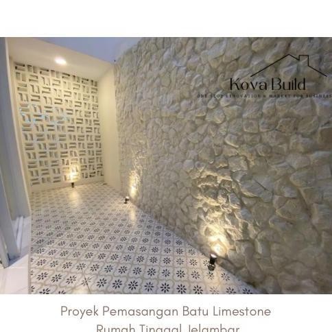 Batu Limestone Kapur Bali / Batu Putih Dinding - Batu Alam Acak