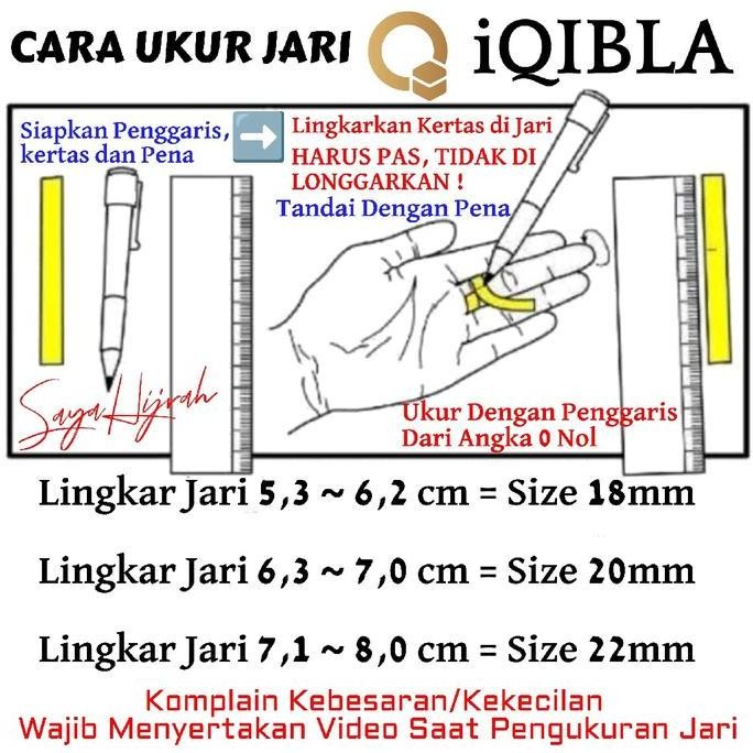 Iqibla Cincin Zikir Tasbih Pintar Hias Muslim