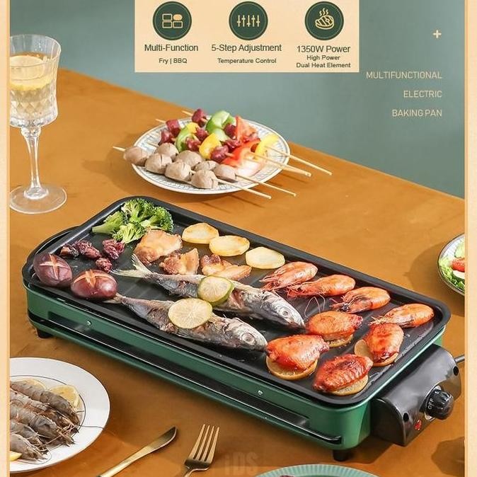 Shenar Korean Pan Bbq Grill 2 In 1 / Bbq Elektrik Grill / Kuali Panggang Barbeque Non Stick Pemangga