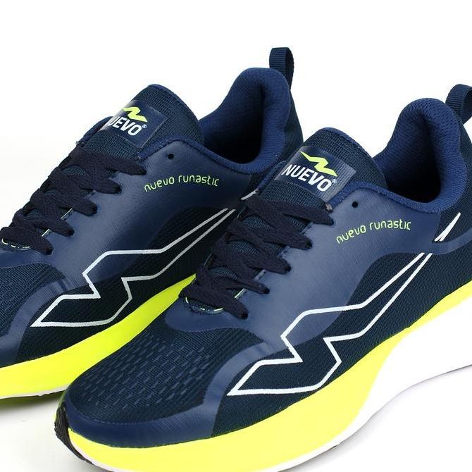 Sepatu Olahraga Pria Nuevo Runastic Navy Lightgreen | Sepatu Pria | Running Lari Jogging Sport Cowok