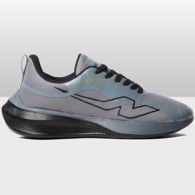 Sepatu Olahraga Pria Nuevo Runastic Grey/Grey Sneakers Cowok Running Sport Lari Jogging Original Out
