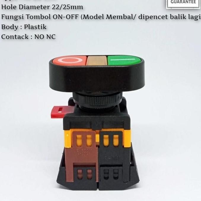 Prime- Push Button Double Head 22/25Mm - Apbb 25N (On-Off) Kinoga