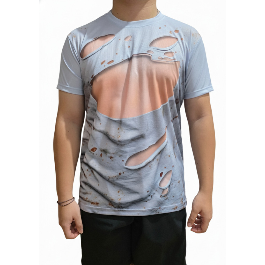 // TIPE 1 KAOS PRIA PRINT SUIMASI MOTIF SOBEK-SOBEK // XTREME-STORE