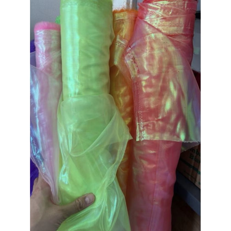 KAIN SUTERA 1 WARNA/KILAP/KOTREKAN/KAIN EGI PELANGI BAHAN SABIKI IMPORT/KAIN SABIKI/KAIN LAPIS EGI10
